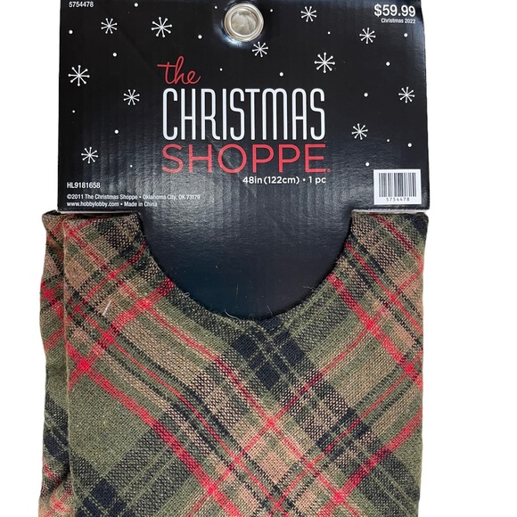 The Christmas Shoppe Plaid Tree Skirt - Picture 4 of 6